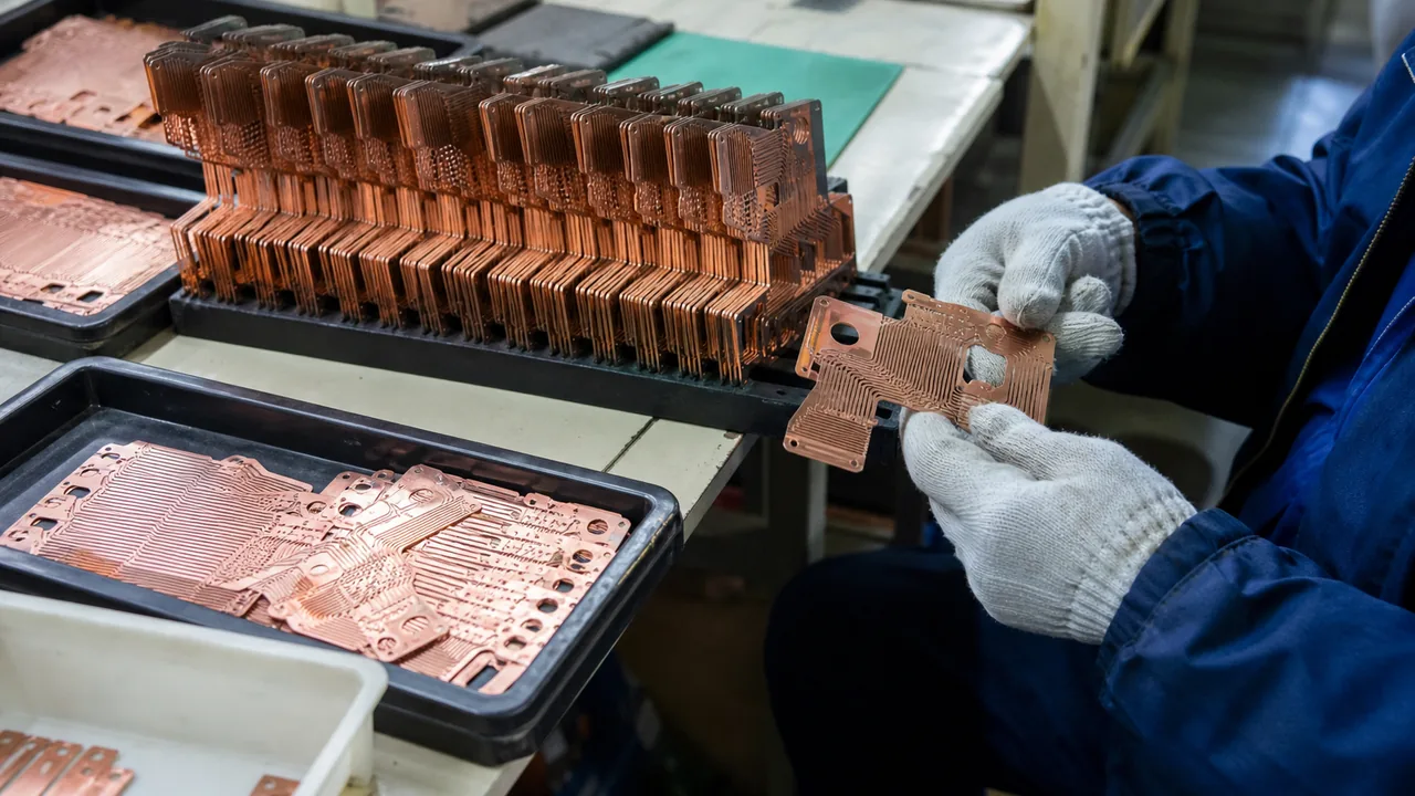 Chemically etched C2680 brass parts — FeCl₃